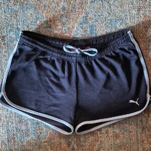 Puma Blue Athletic Shorts with Light Trim